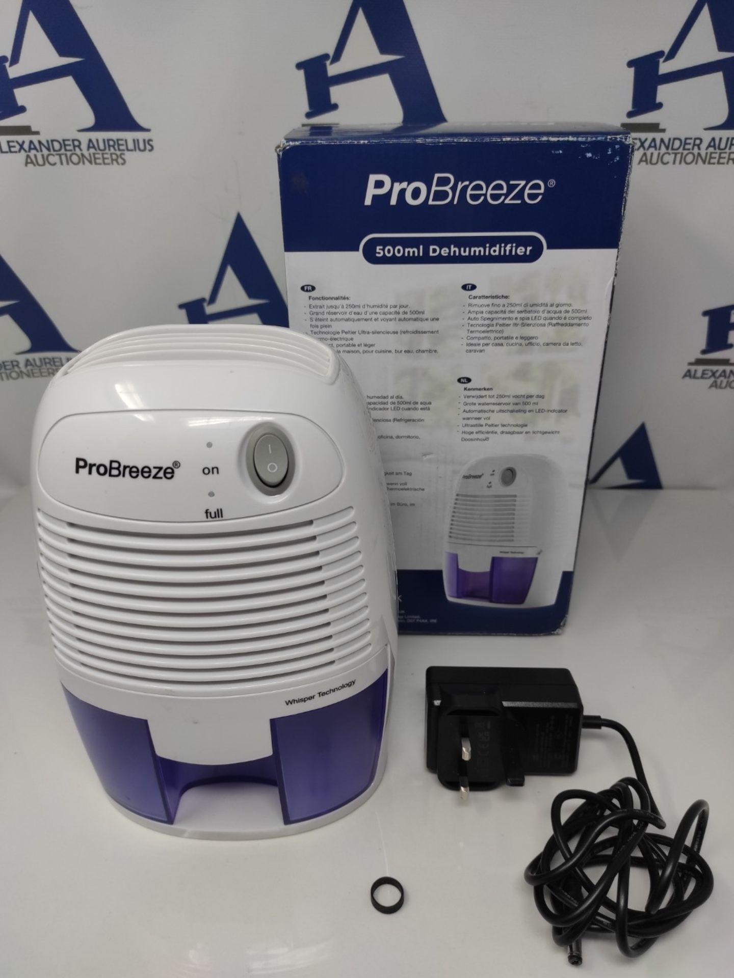 Pro Breeze Dehumidifier 500ml Compact and Portable Mini Air Dehumidifier for Damp, Mou - Image 2 of 2