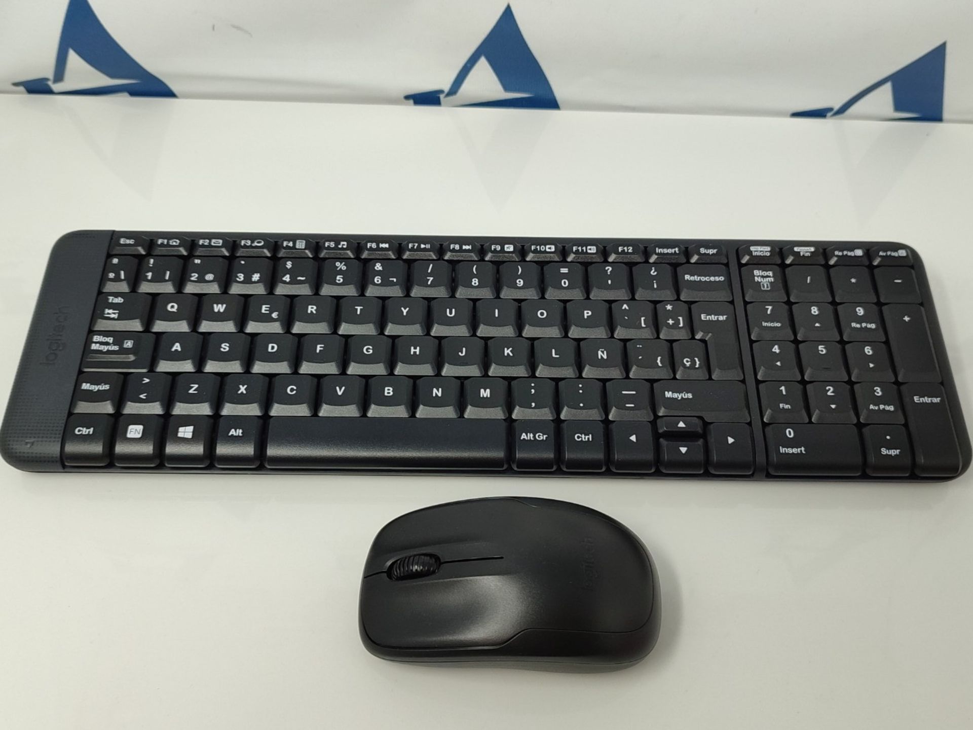 Logitech MK220 Compact Wireless Keyboard and Mouse Combo, QWERTY Spanish Layout - Blac - Image 3 of 3