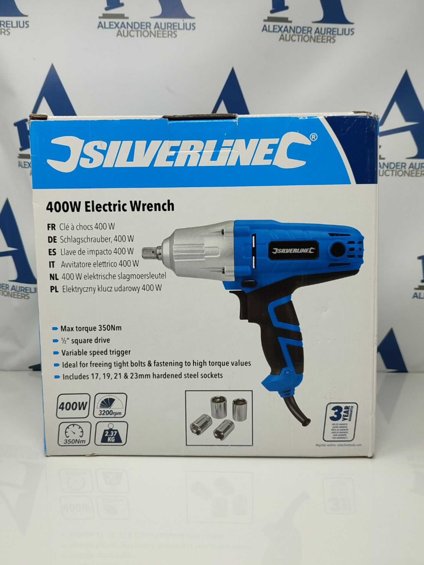 RRP £61.00 Silverline 593128 400W Electric Wrench 400W UK - Image 2 of 3