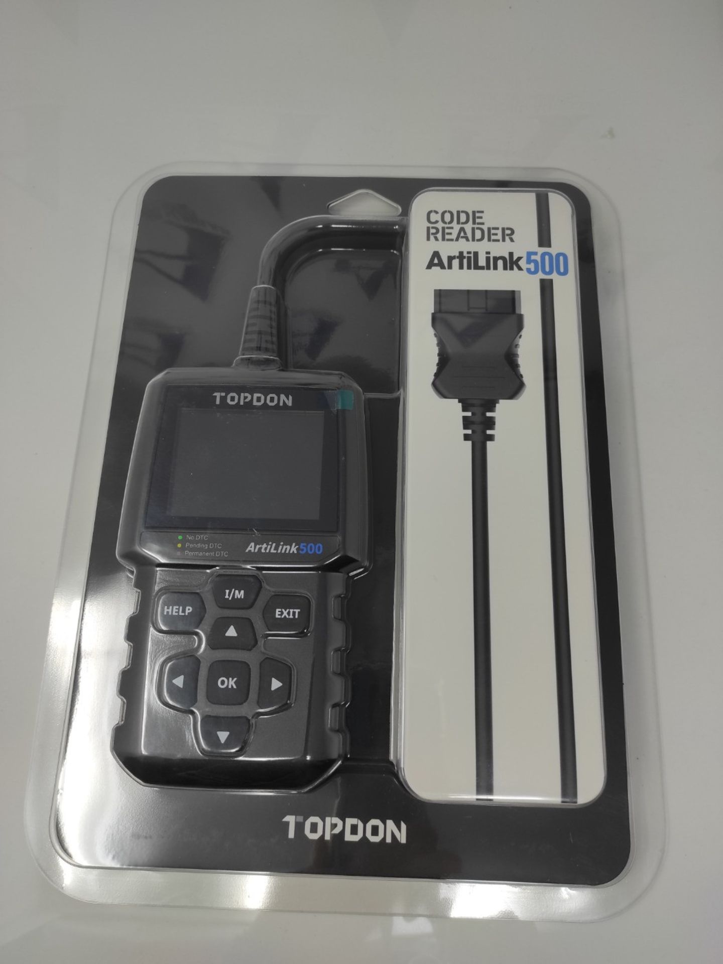 RRP £127.00 TOPDON OBD2 Code reader Scanner ArtiDiag500, Engine ABS SRS Transmission Car Diagnosti - Image 2 of 2