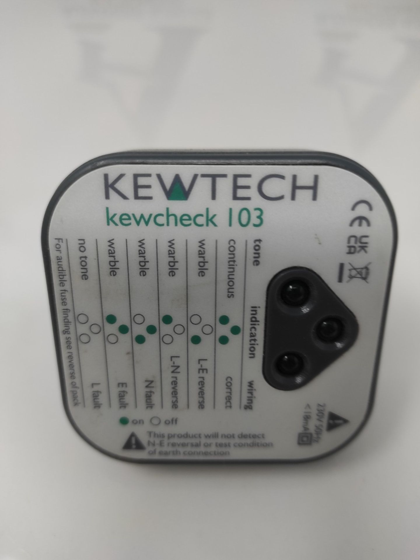 Kewtech KEWCHECK103 Mains Wiring Socket Tester - Image 2 of 3