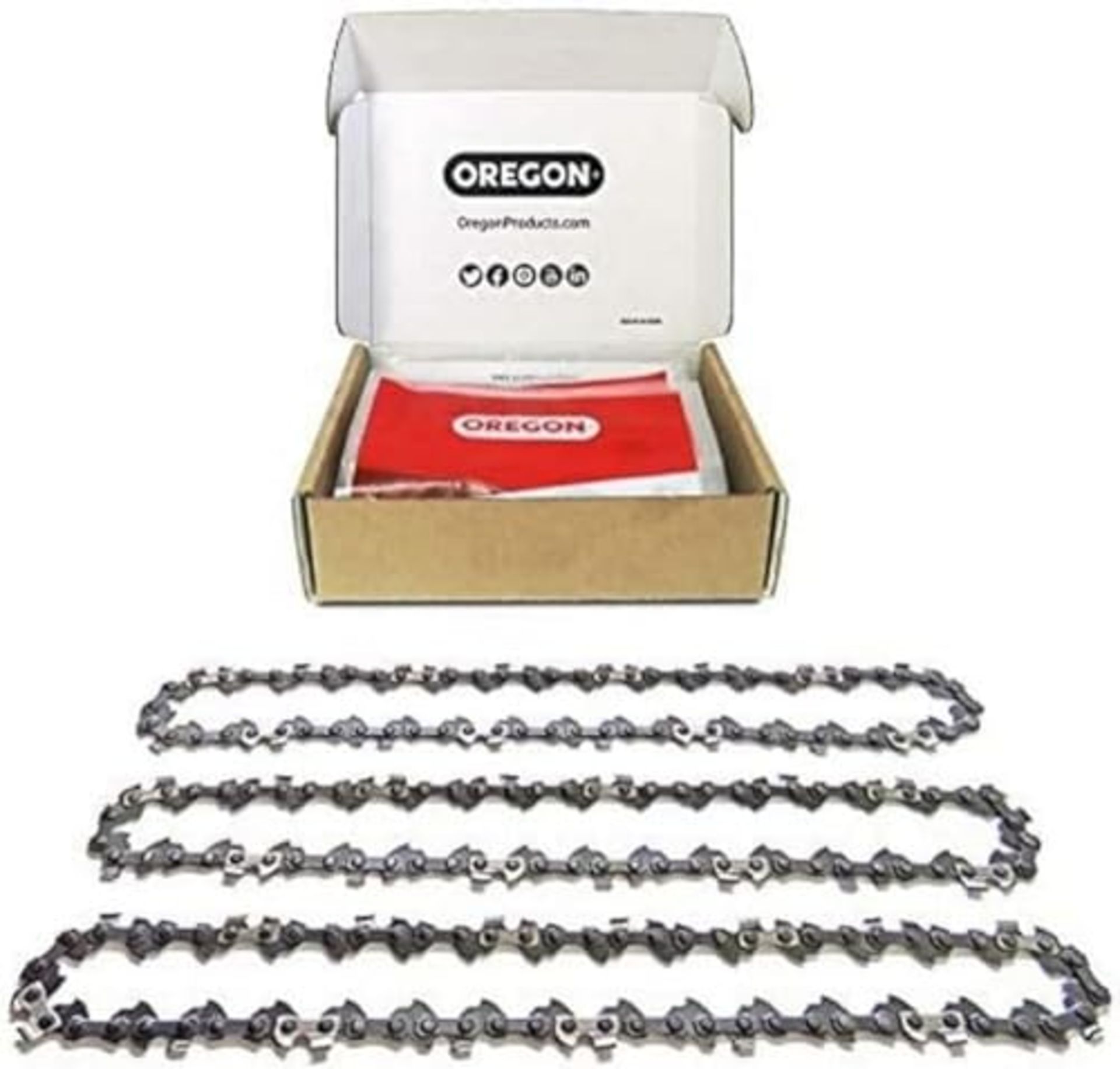 Oregon 3-Pack Chainsaw Chain for 14-Inch (35 cm) Bar -52 Drive Links  low-kickback