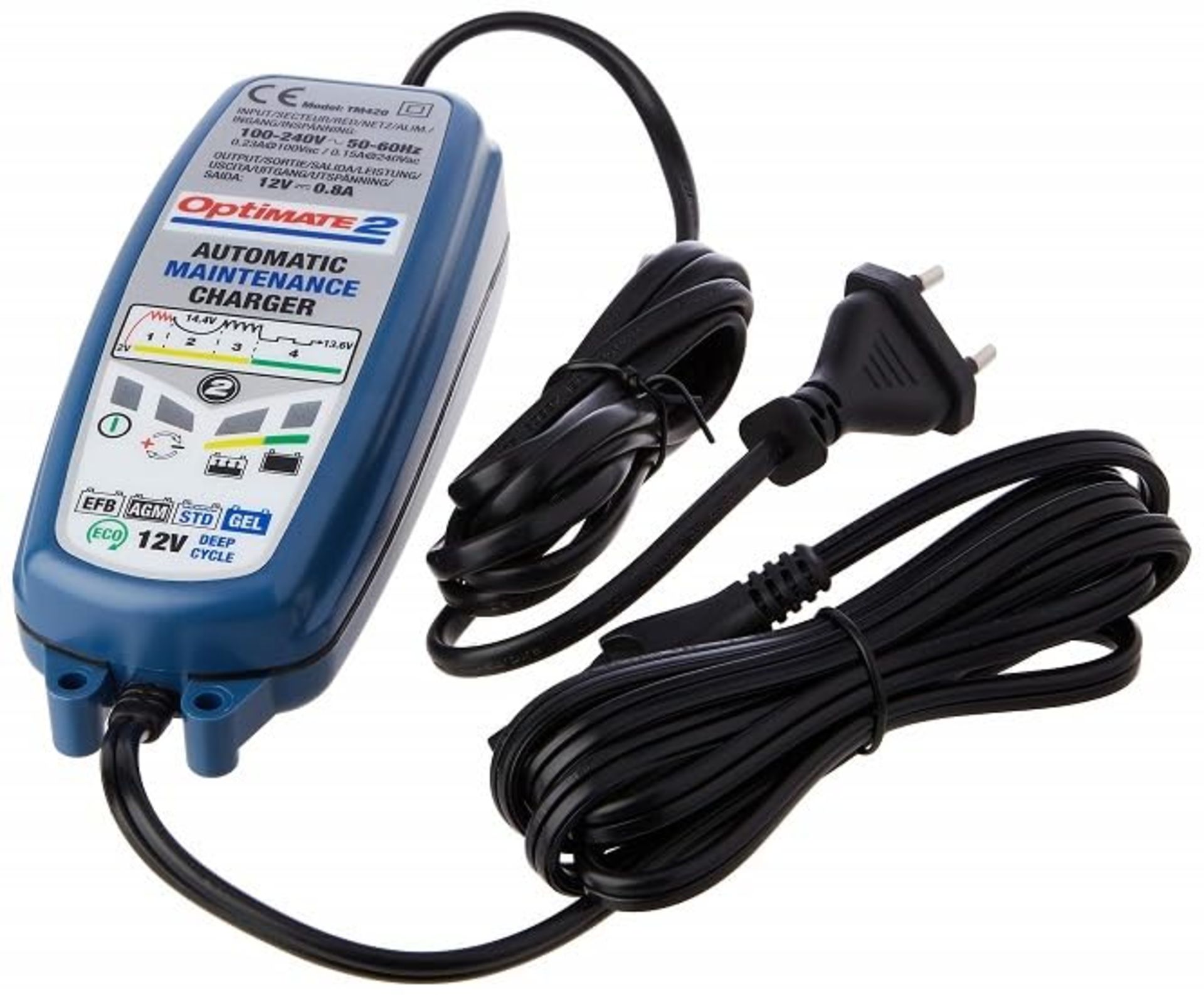 RRP £52.00 OptiMate TM420 2 12V Motorcycle Automotive Smart Automatic Battery Charger Maintainer