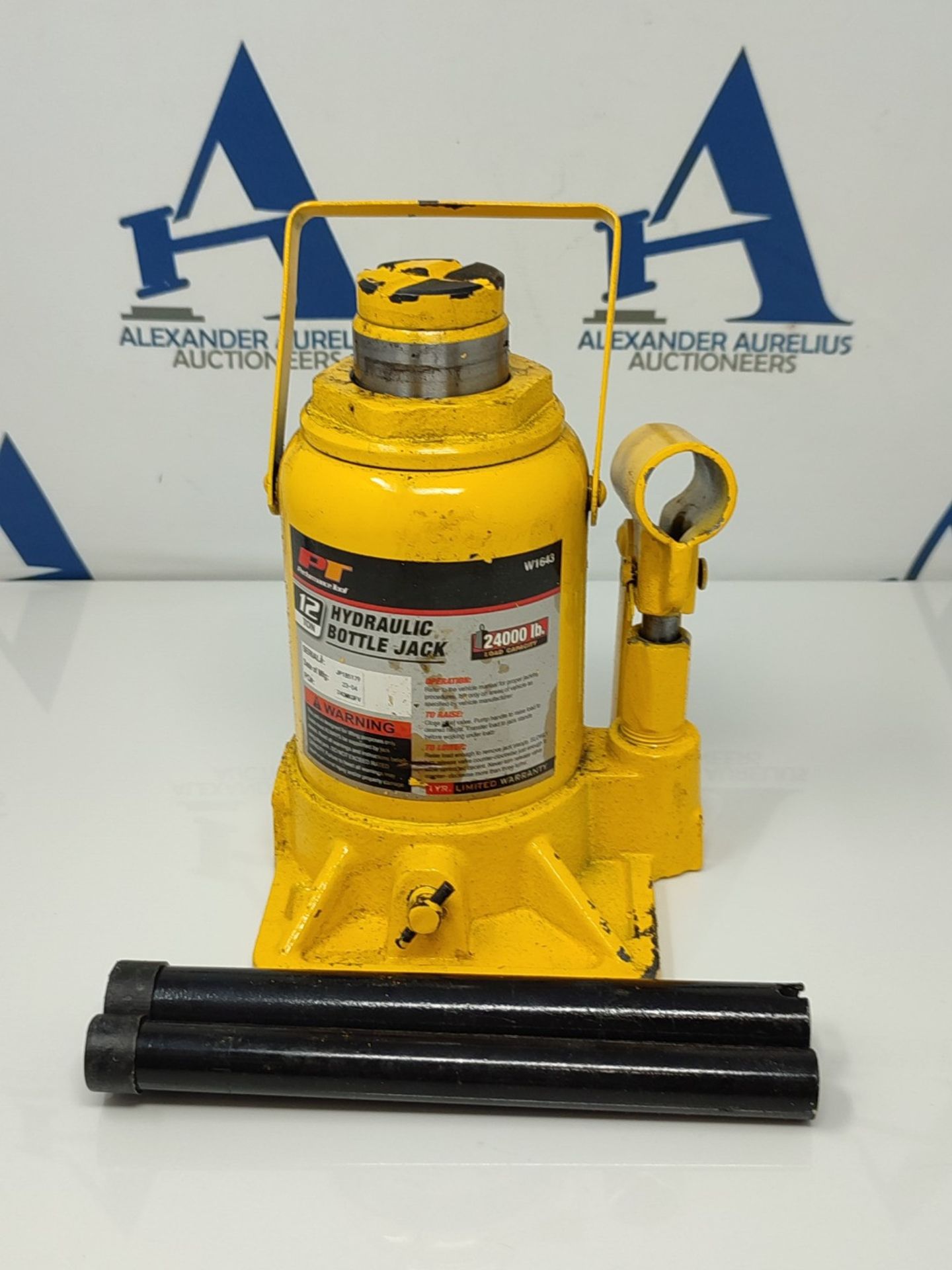 Performance Tool W1643 Heavy Duty Shorty Bottle Jack for Vehicle Maintece, 12 Ton Capa - Image 3 of 3