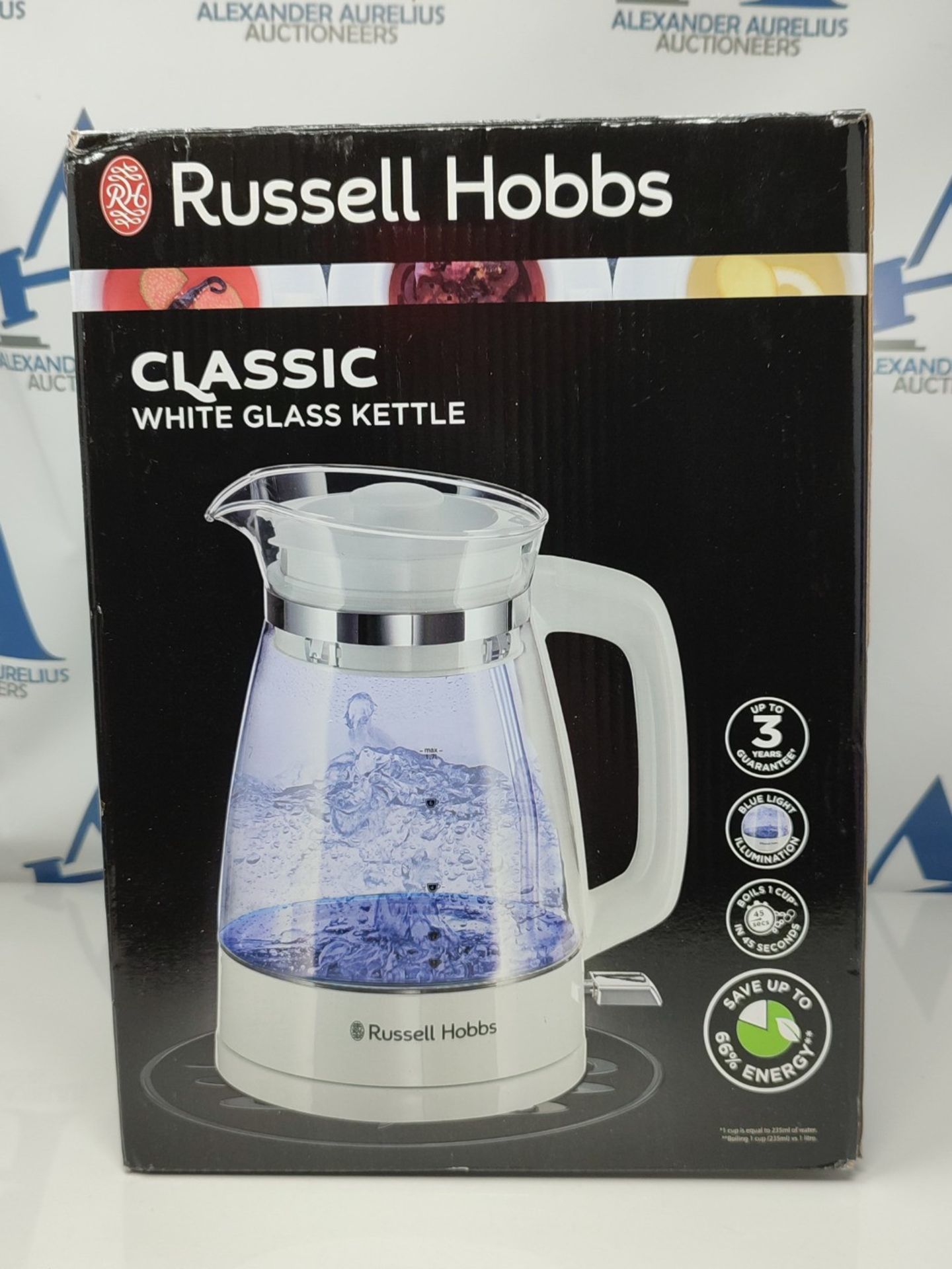 Russell Hobbs 26081 Classic Glass Kettle White - Image 2 of 3