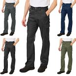Lee Cooper Mens Heavy Duty Easy Care Multi Pocket Work Safety Classic Cargo Pants Trou