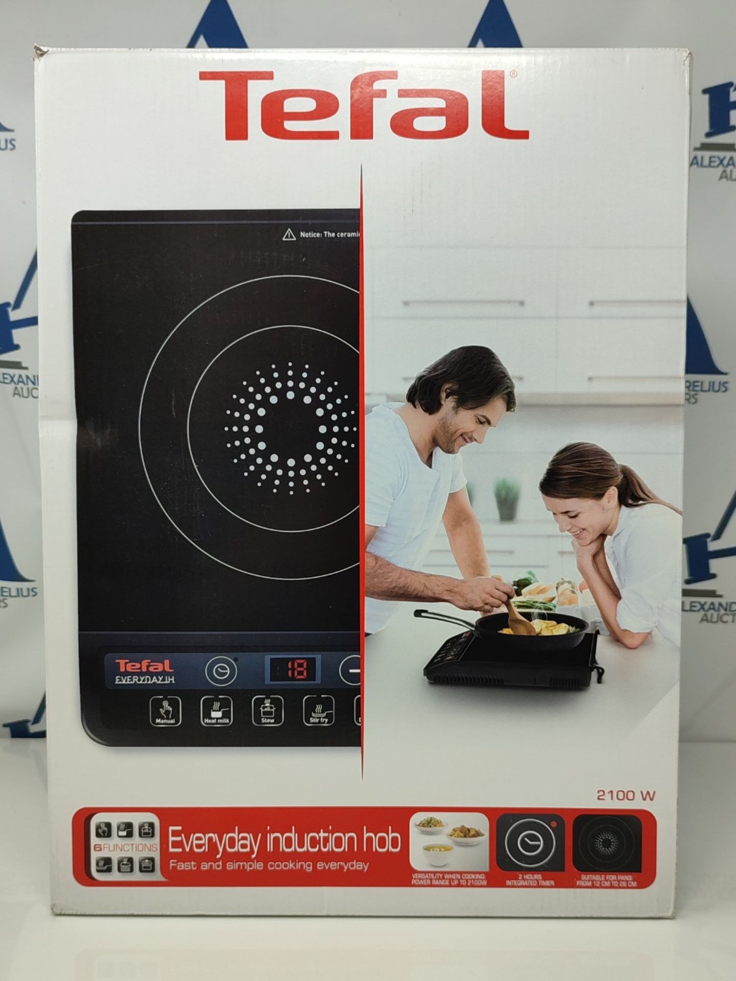 RRP £67.00 Tefal Everyday Induction Portable Hob, integrated timer, 6 pre-set functions, 9 power - Image 2 of 3