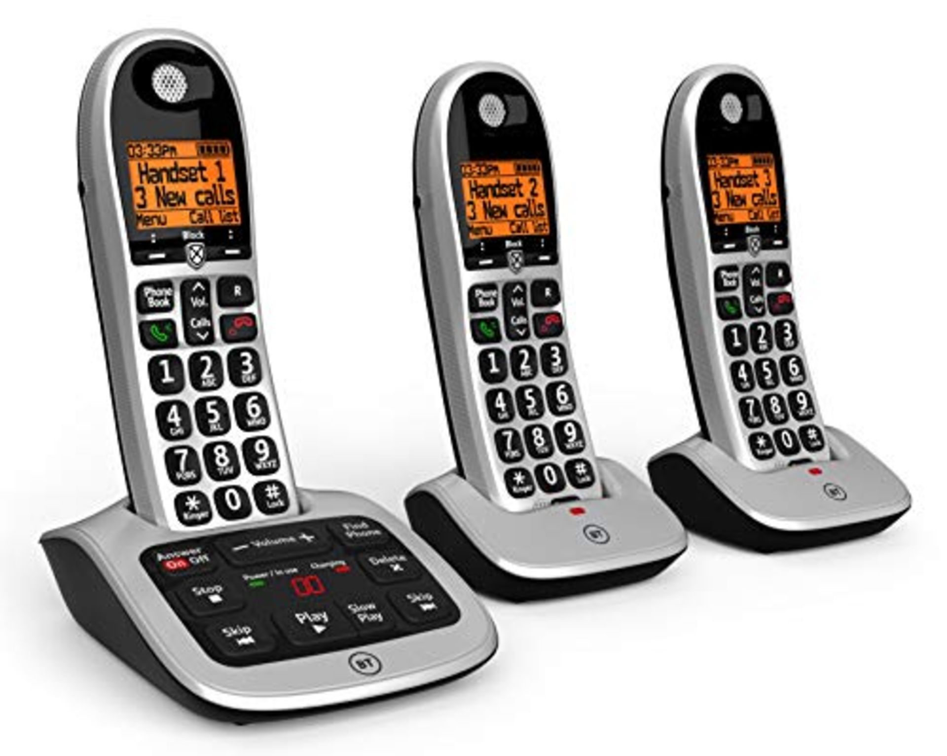 RRP £90.00 BT 4600 Cordless Landline House Phone with Big Buttons, Advanced Nuisance Call Blocker