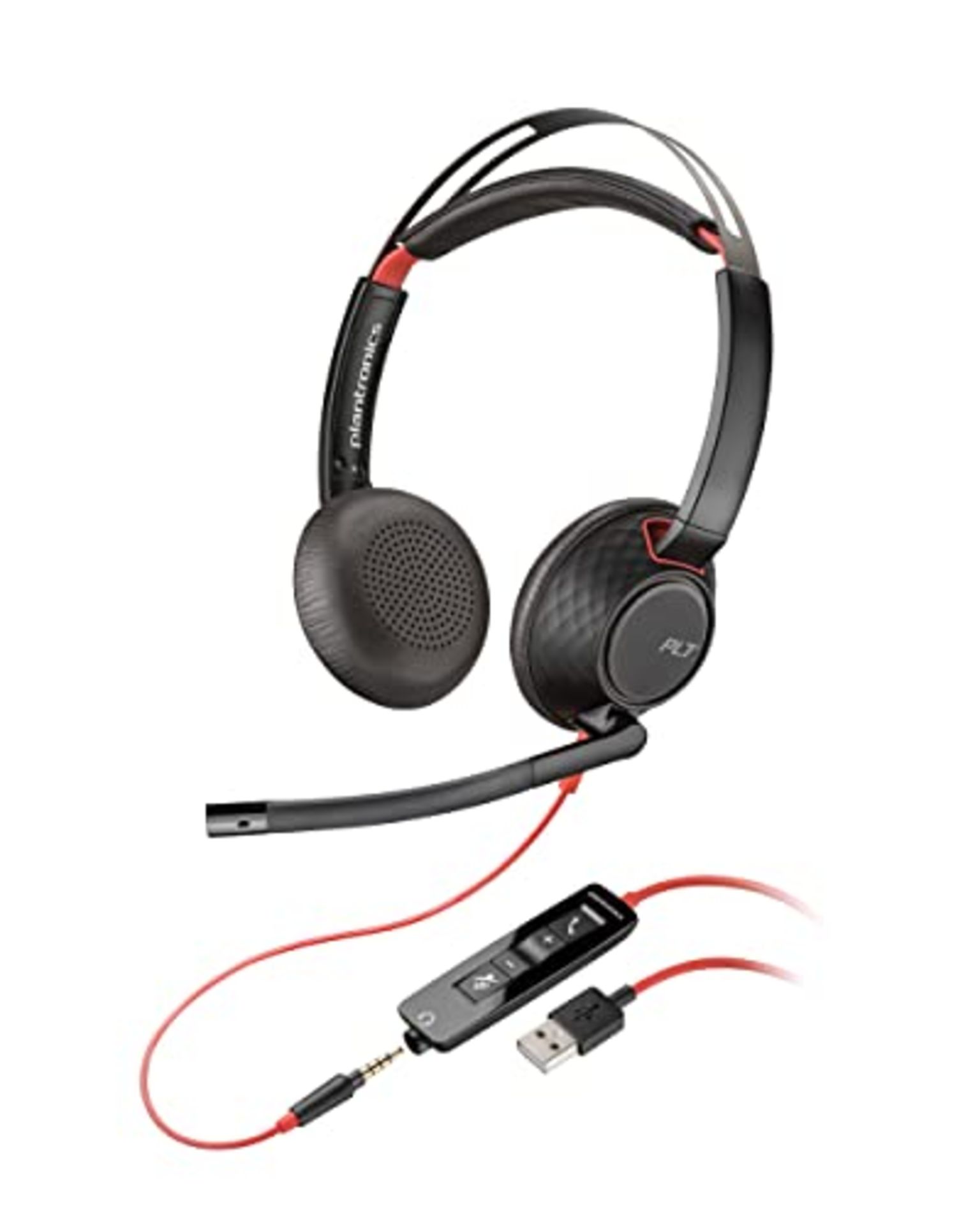 RRP £61.00 Plantronics C5220 Binaural USB and Headphones, 35mm Black