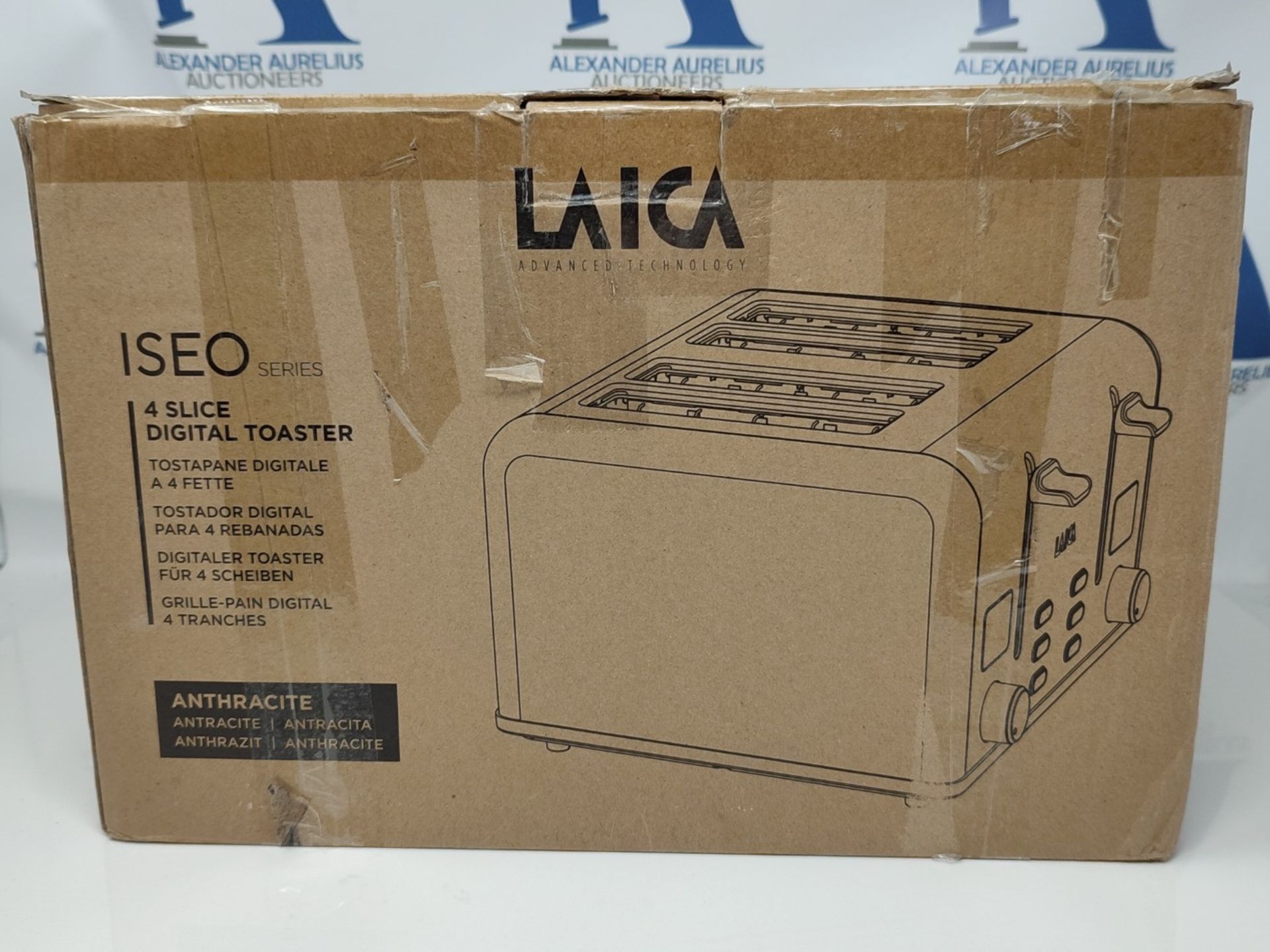 LAICA ISEO 4 slice digital toaster with Independent High Lift & Extra-Wide Slots, Defr - Bild 2 aus 2