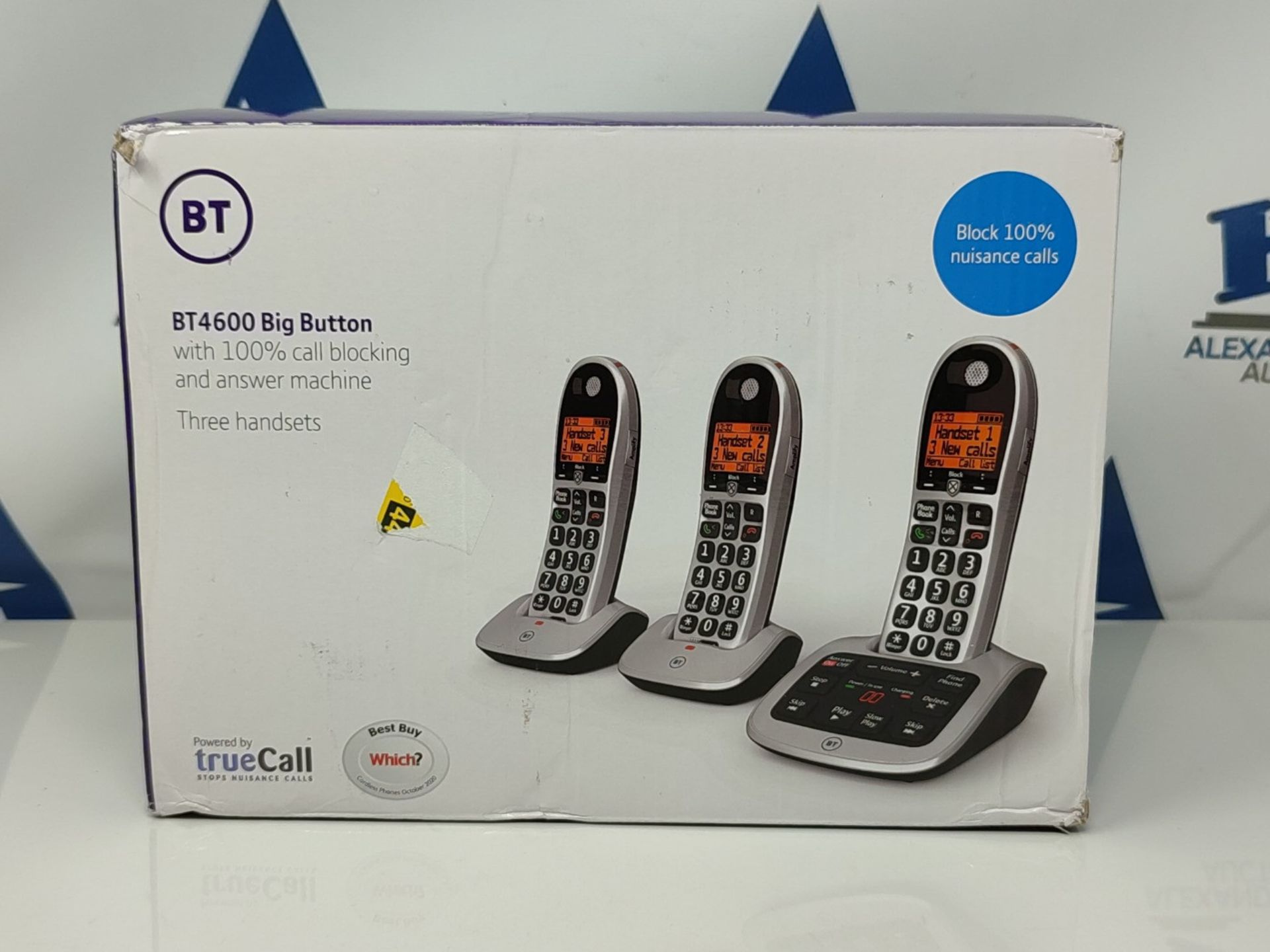 RRP £90.00 BT 4600 Cordless Landline House Phone with Big Buttons, Advanced Nuisance Call Blocker - Image 3 of 3