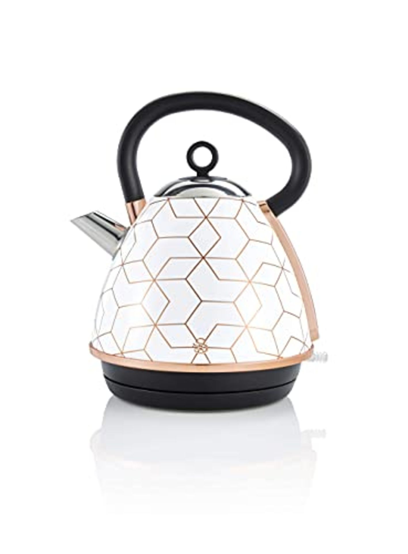 RRP £57.00 Swan Tribeca, 1.7 Litre Pyramid Kettle, Rapid Boil, Detachable Water Filter, Glamour 2