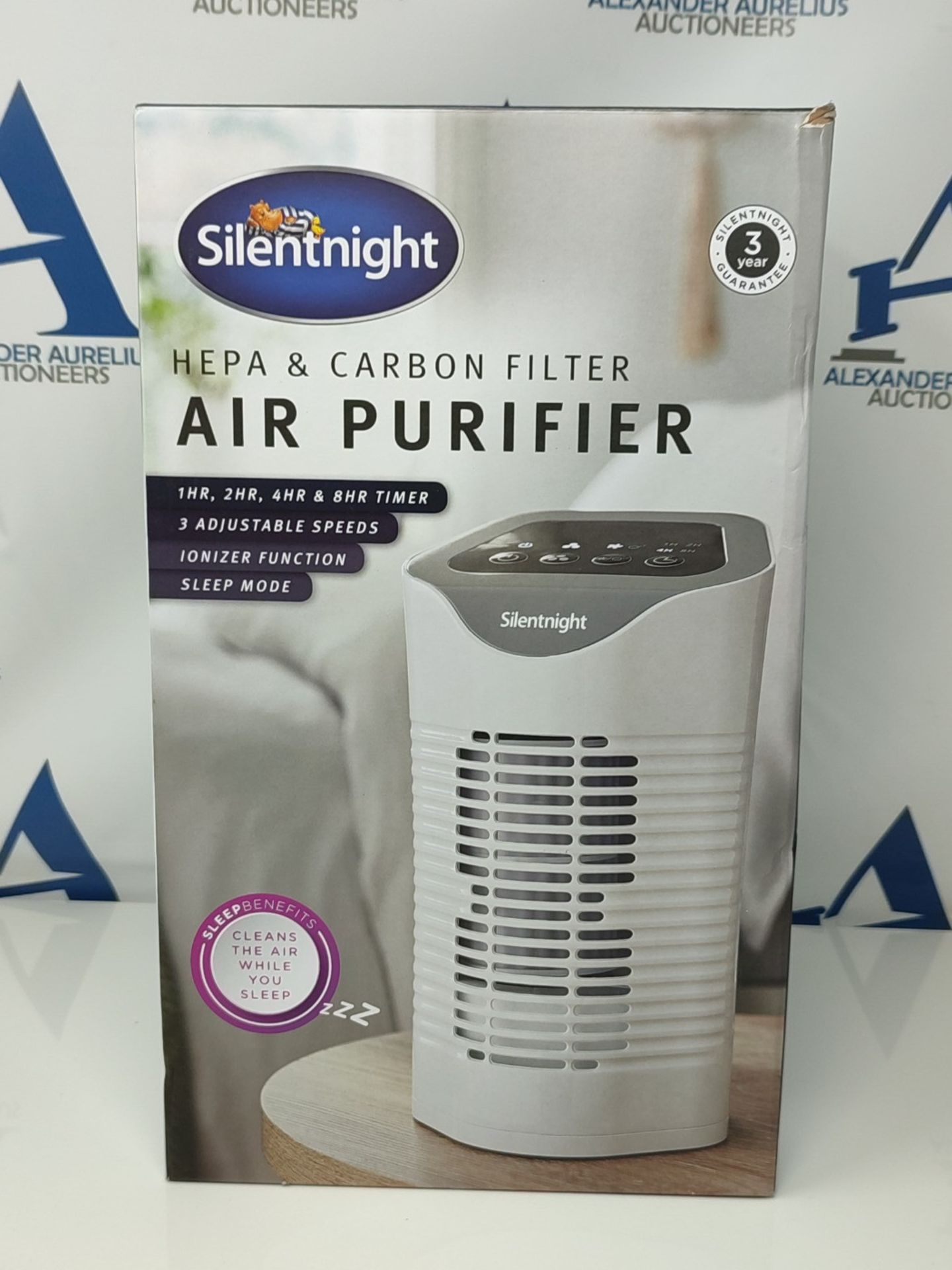 Silentnight Air Purifier with HEPA & Carbon Filters, Air Cleaner for Allergies, Pollen - Image 2 of 3