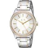 RRP £179.00 Armani Exchange Women's AX5446 Two Tone Silver and Gold Watch