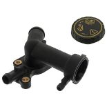 febi bilstein 47560 Thermostat Housing with cap, without gasket, pack of one