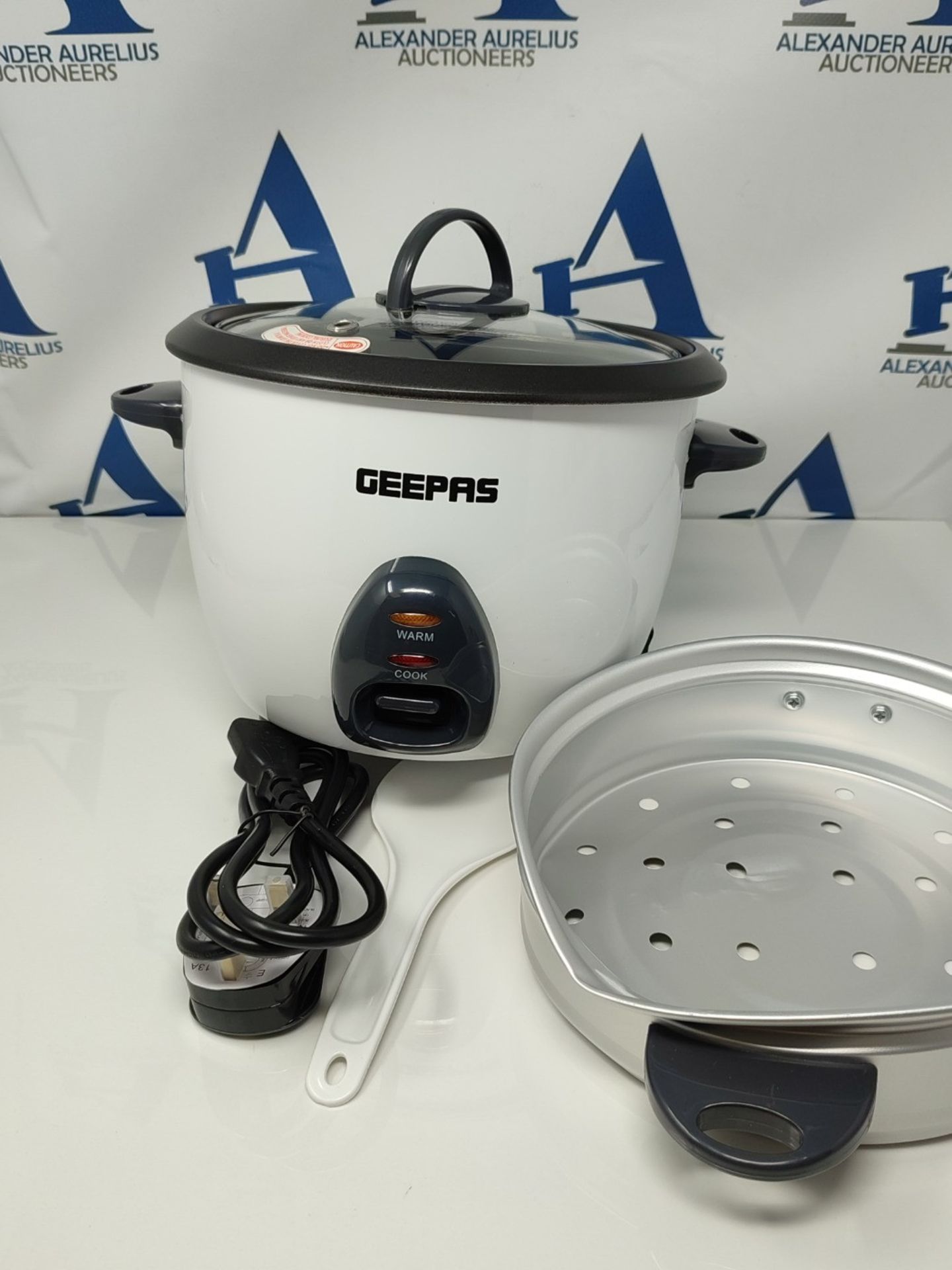 Geepas 450W Rice Cooker & Steamer with Keep Warm Function, 1L | Automatic Cooking, Non