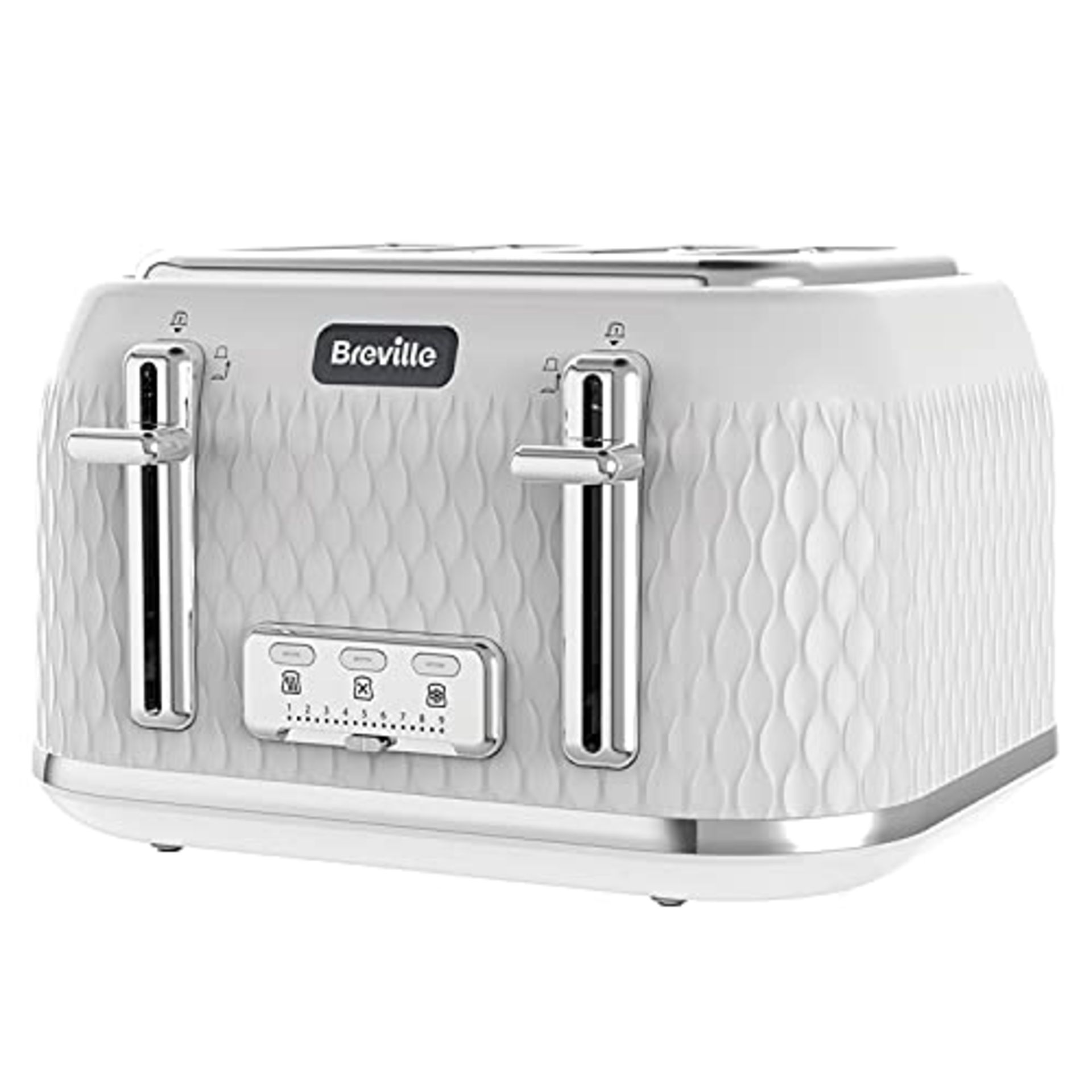 Breville Curve 4-Slice Toaster with High Lift and Wide Slots | White [VTT911]