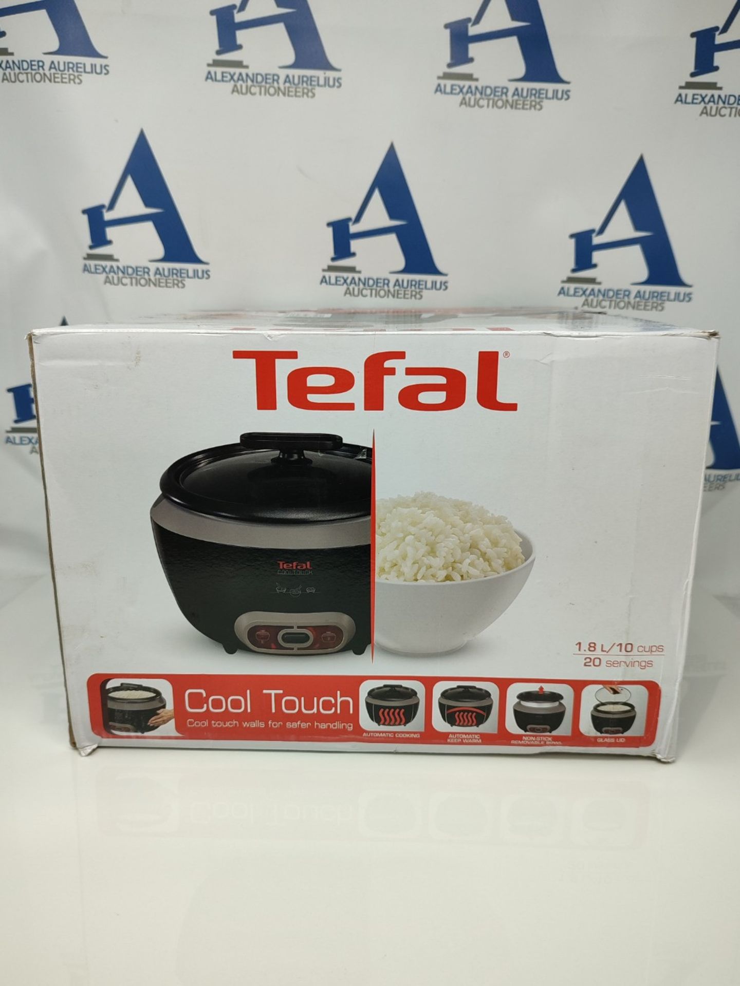 Tefal RK1568UK Cool Touch Rice Cooker, (20 Portions), 700 W, 1.8 Litre, Black - Image 2 of 3