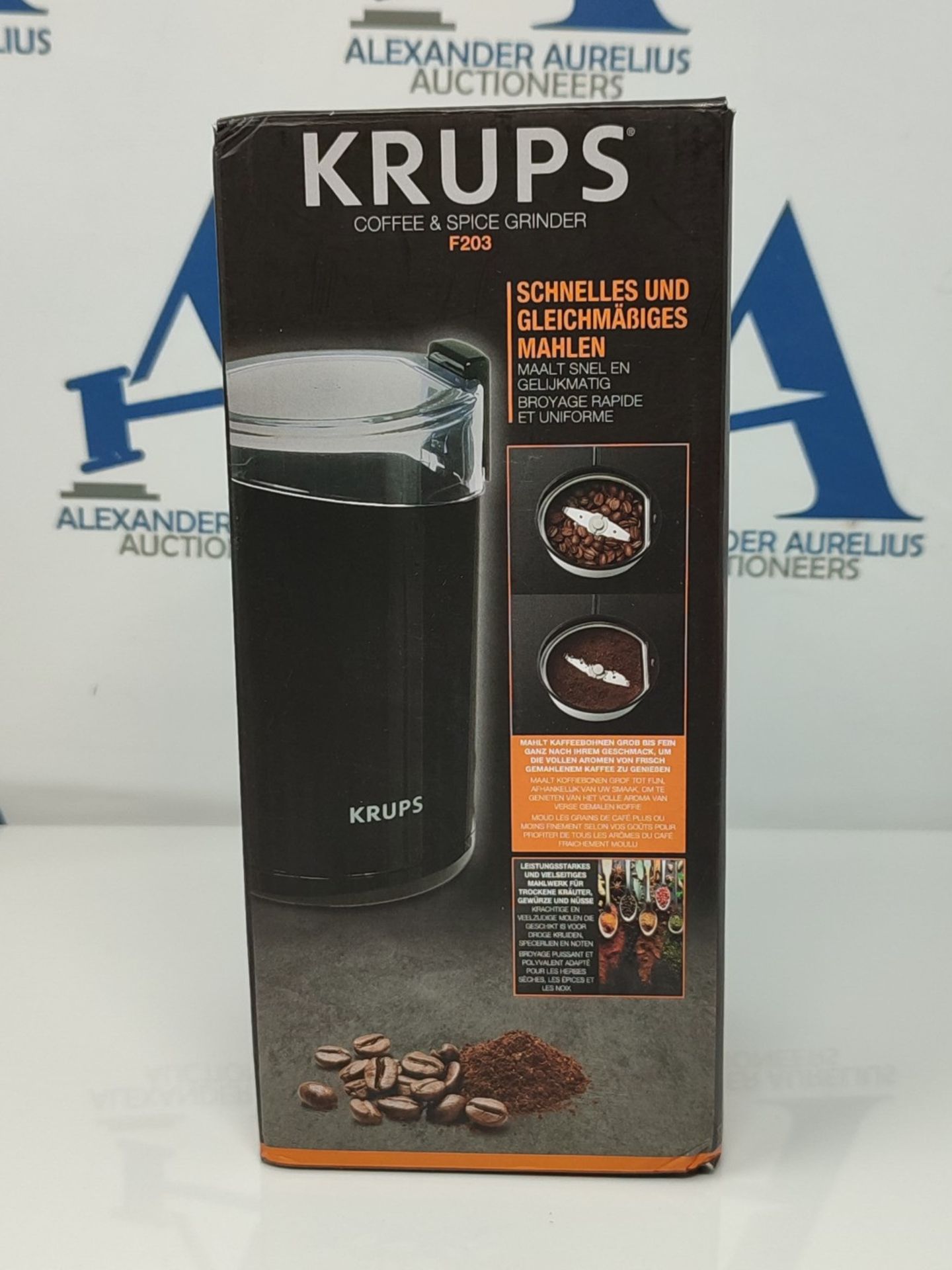 KRUPS Coffee Mill and Spice Grinder 12 Cup Easy to Use, One Touch Operation 200 Watts - Image 2 of 3