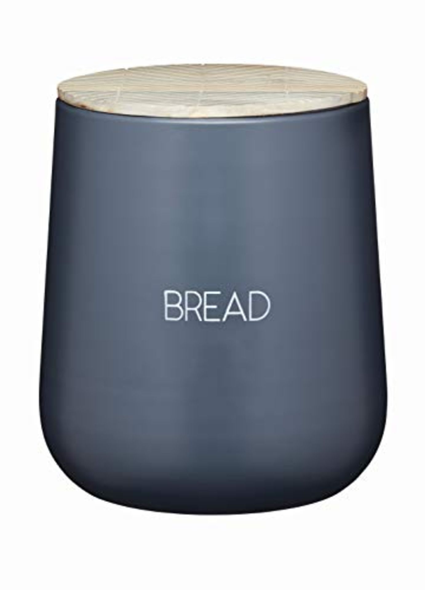 KitchenCraft Serenity Bread Bin with Airtight Lid, Iron/Mango Wood, Grey/Brown, 21.5 x