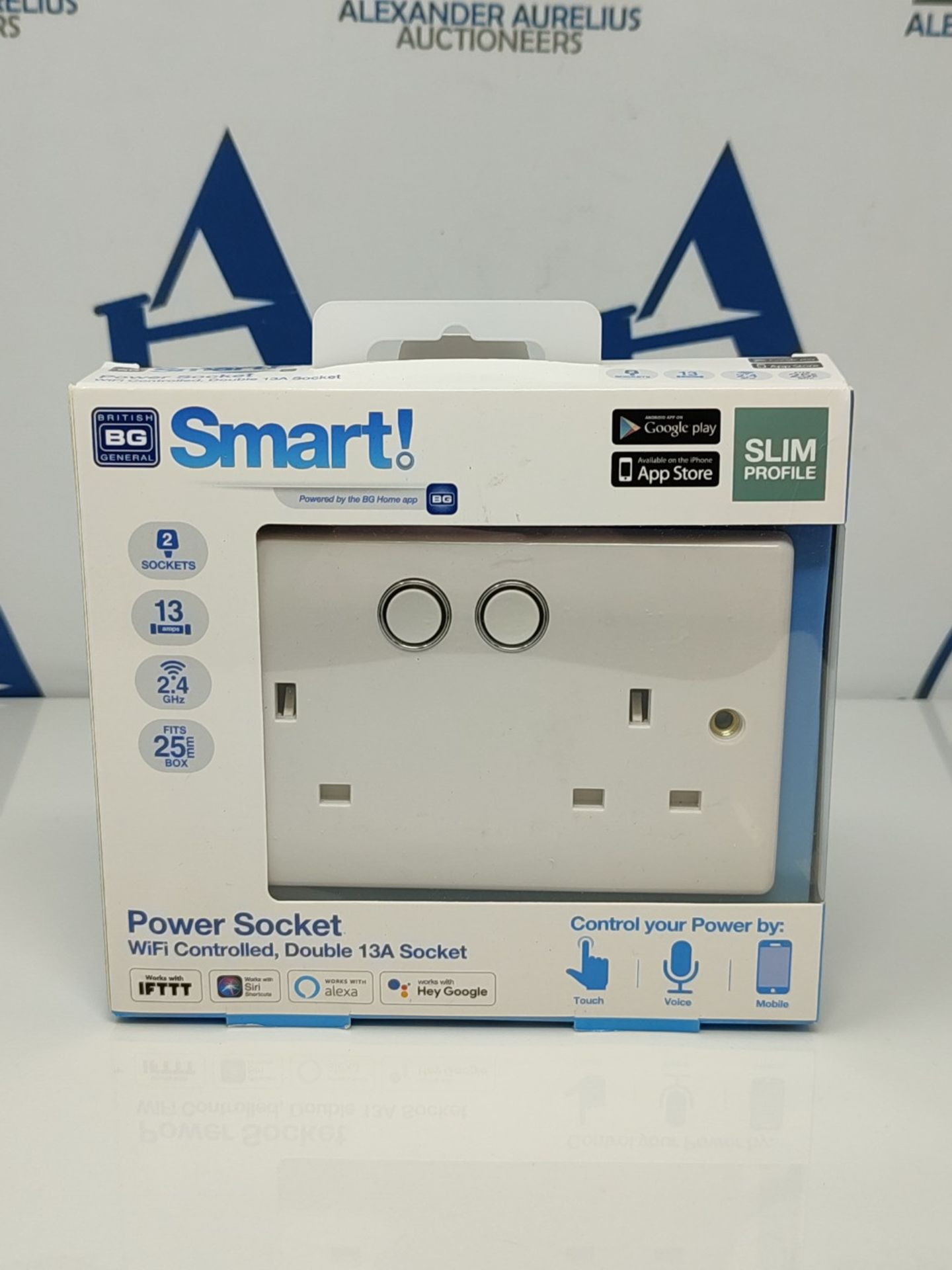 BG Electrical 822/HC-01 Smart Power Socket, Alexa Compatible Double 13 Amp, White Moul - Bild 2 aus 3