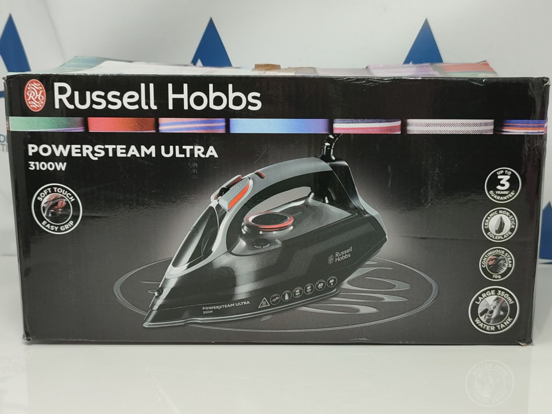 Russell Hobbs Powersteam Ultra 3100 W Vertical Steam Iron 20630 - Black and Grey - Bild 2 aus 3