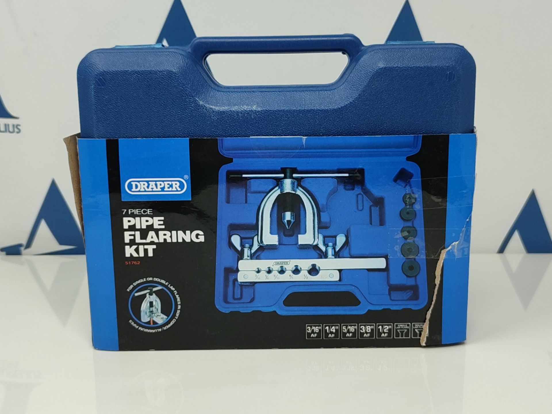 Draper 51762-DP Brake Pipe Flaring Kit (7 Piece) , Blue - Image 2 of 3