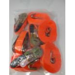 Ratchet Straps with Double Hooks 4 x 800KG Heavy Duty Ratchet Straps - 6M x 25mm Tie D