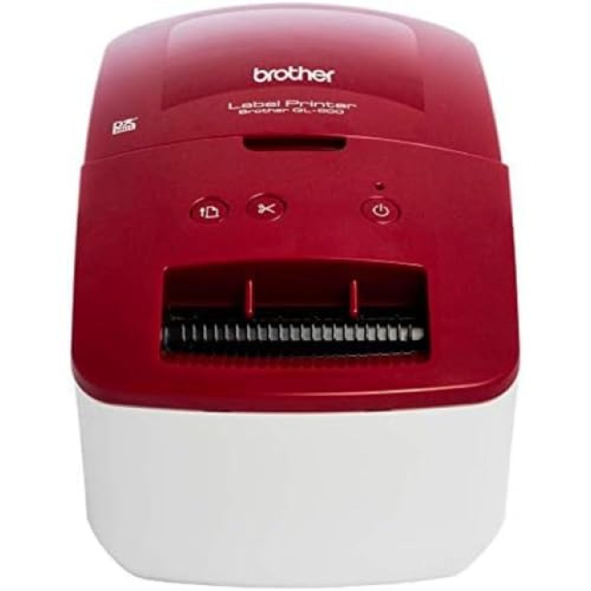 RRP £69.00 Brother QL-600R Label Maker, USB 2.0, Address Label Printer, Desktop, Up to 62mm Wide