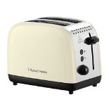 Russell Hobbs 26551 Stainless Steel 2 Slice Toaster, Cream