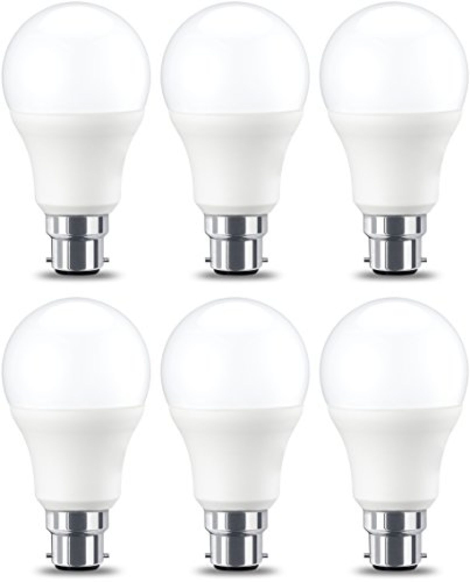 Amazon Basics LED B22 Bayonet Cap Bulb, 9W (equivalent to 60W), Warm White, Dimmable-