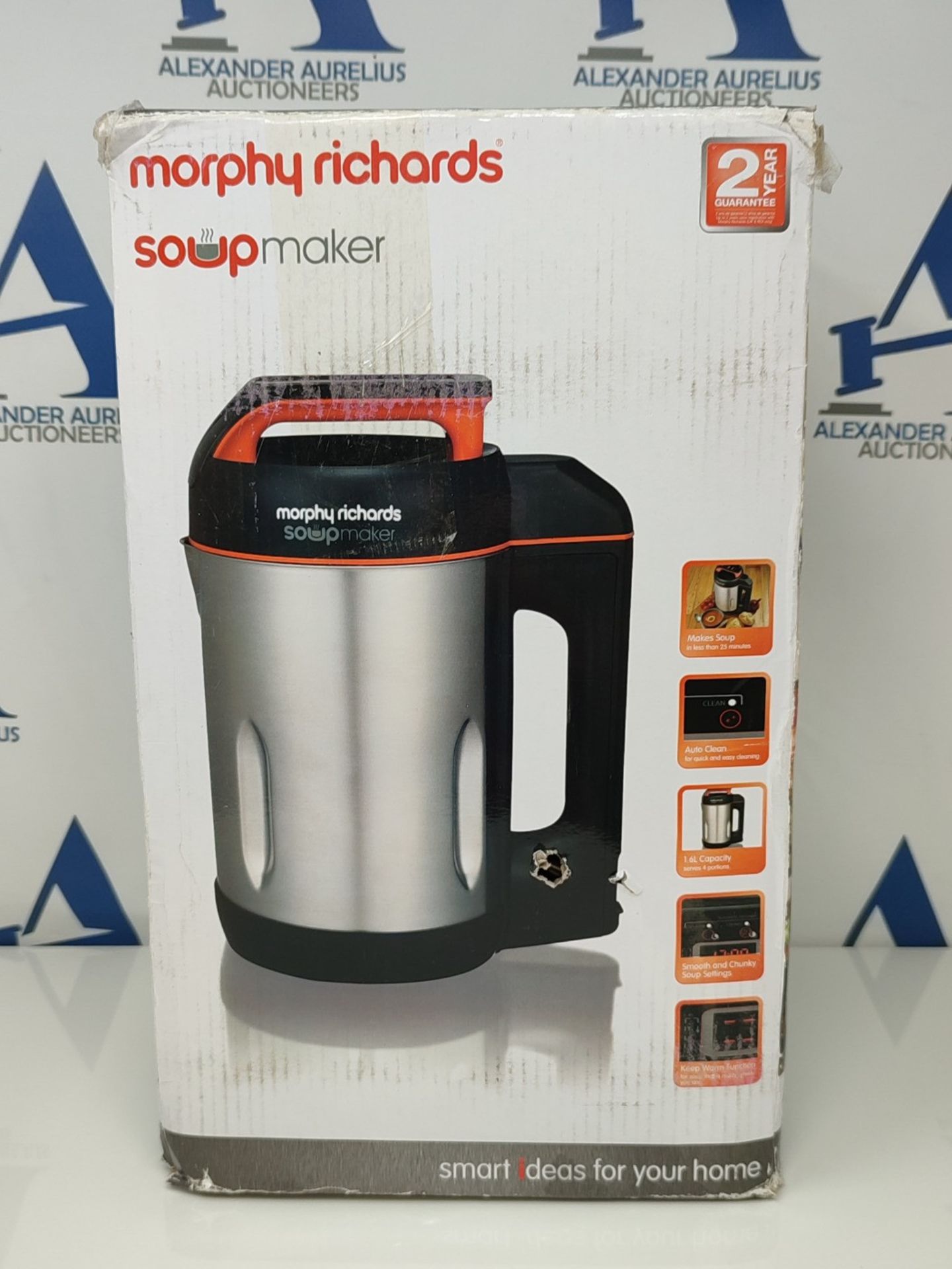 RRP £84.00 Morphy Richards Soup Maker - Metal - 1.6L - Stainless Steel - 501022 - Bild 2 aus 3