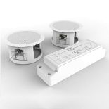 RRP £99.00 i-Star Ceiling Bluetooth Speakers Complete Kit - Easy To Install Ceiling Speakers Fit