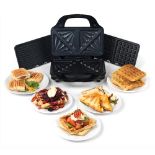 Salter EK2143 3-in-1 Snack Maker - Deep Fill Waffle Iron, Sandwich Panini Press & Toas