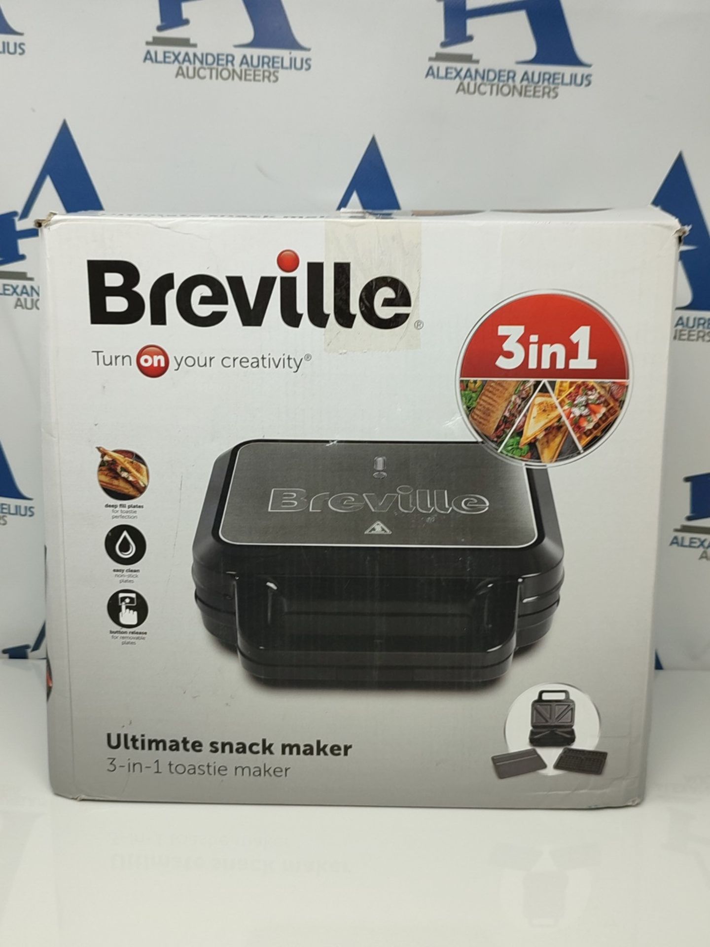 Breville 3-in-1 Ultimate Snack Maker | Deep Fill Toastie Maker, Waffle Maker & Panini - Image 2 of 3