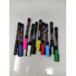 Posca - PC-3M - Paint Marker Art Pens  0.9-1.3mm  Pack of 10 Markers