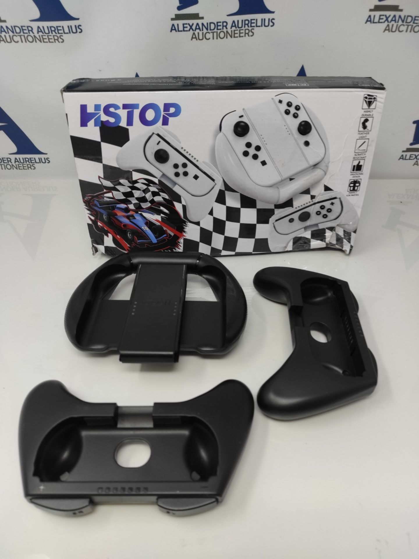 HSTOP Grip for Nintendo Switch/Switch OLED Joy-Con,3 in1 Switch Controller Racing Whee