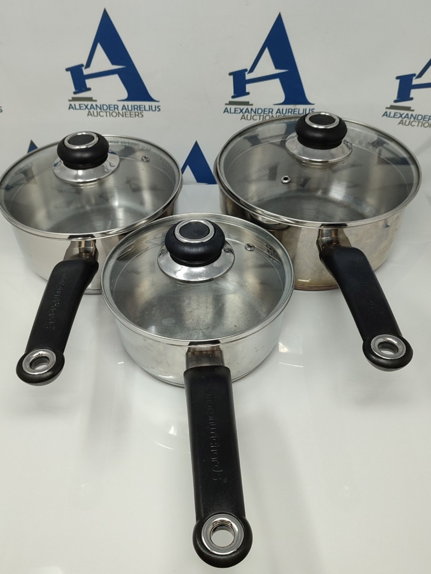 Morphy Richards Equip 3 Piece Pan Set-Stainless Steel, Set of 3 - Bild 3 aus 3