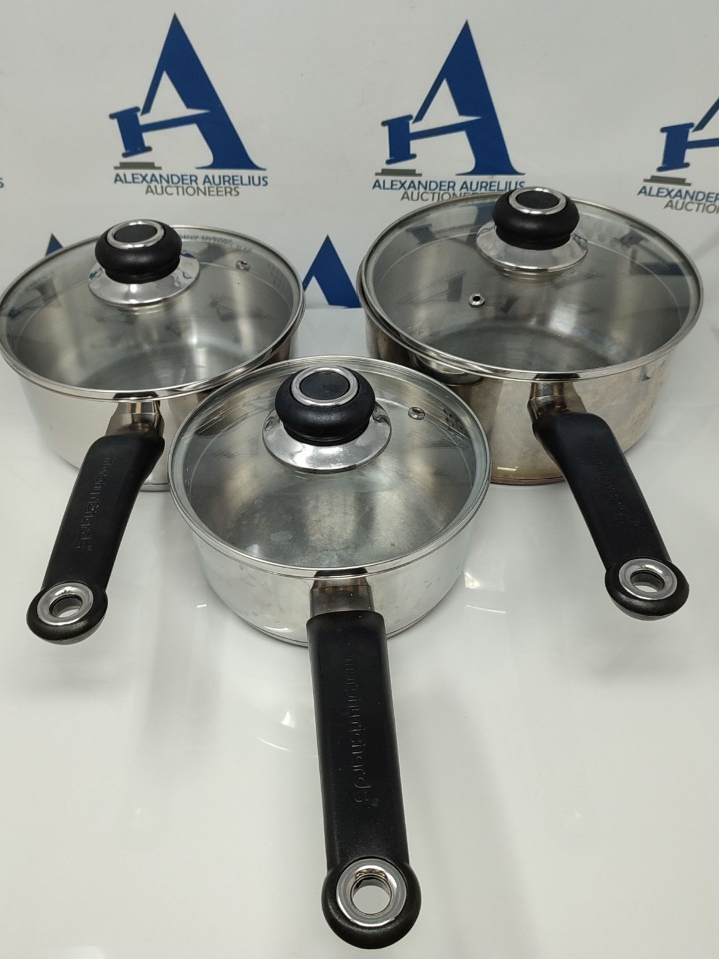 Morphy Richards Equip 3 Piece Pan Set-Stainless Steel, Set of 3 - Image 3 of 3