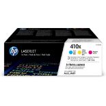 RRP £501.00 HP CF252XM 410X High Yield Original LaserJet Toner Cartridges, Cyan/Magenta/Yellow, Mu