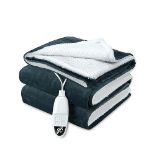 CONOPU Electric blanket, 180X130cm Large, Heated Throw Blanket with 6 Heat Levels, 10H
