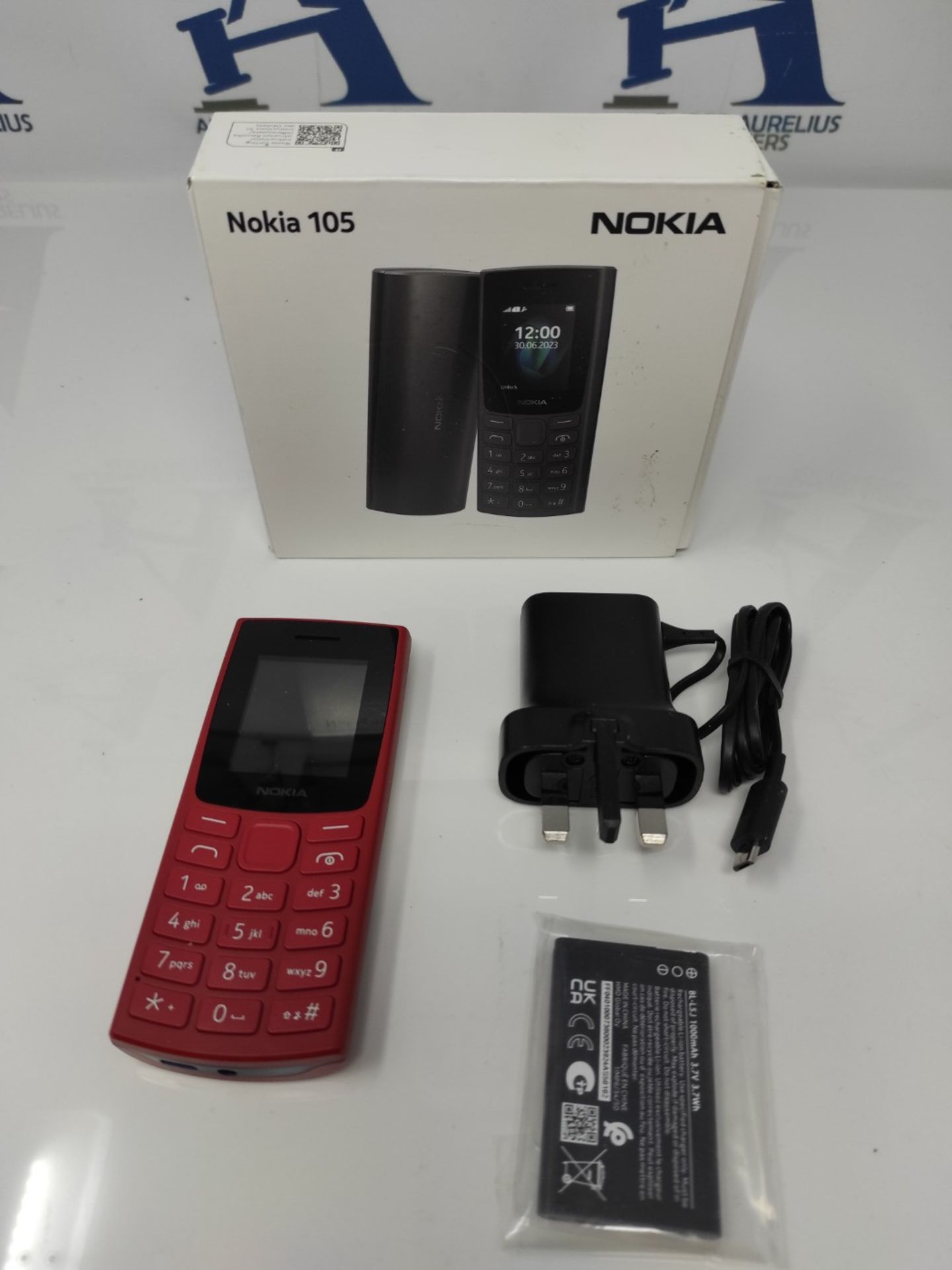 Nokia 105 2G Feature Phone with long-lasting battery, 12 hours of talk-time, wireless - Image 2 of 2