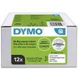 RRP £284.00 DYMO Authentic LabelWriter Multi-Purpose Labels | 32mm x 57mm | 12 Rolls of 1,000 Easy