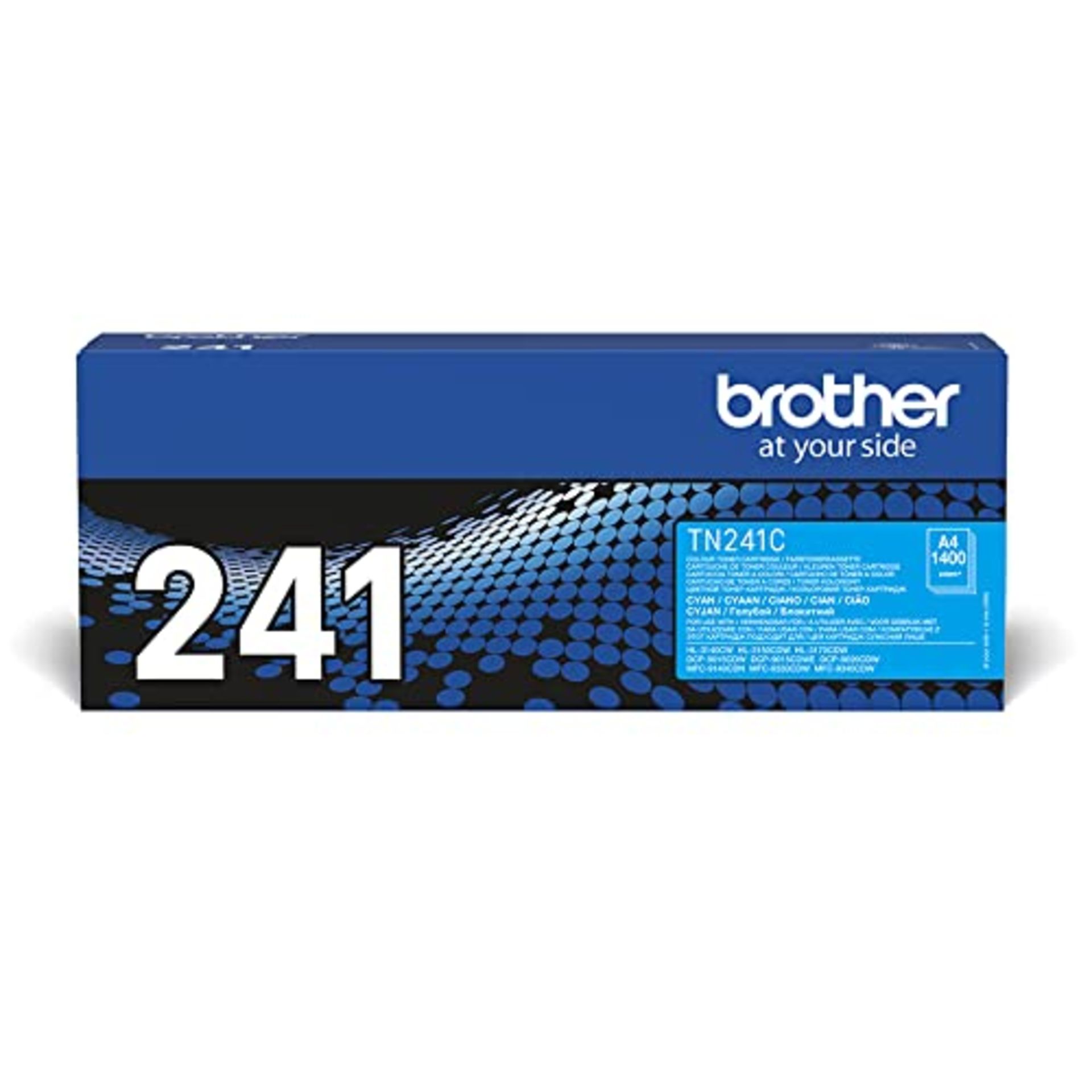 Brother TN-241C Toner Cartridge, Cyan, Single Pack, Standard Yield, Includes 1 x Toner