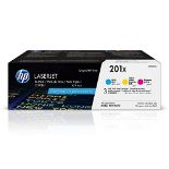 RRP £258.00 HP CF253XM 201X High Yield Original LaserJet Toner Cartridges, Cyan/Magenta/Yellow, Mu