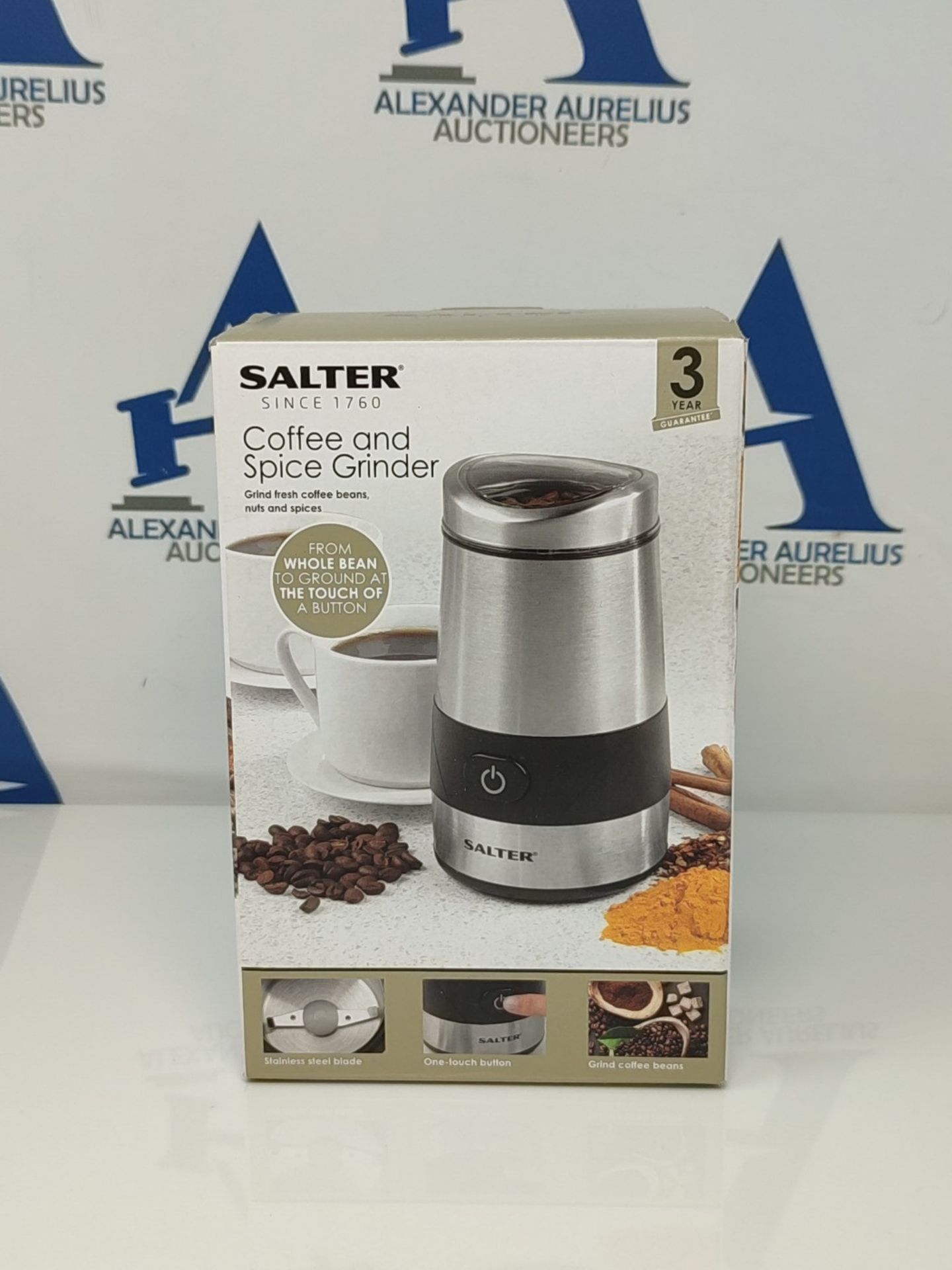 Salter EK2311 Electric Coffee & Spice Grinder  Stainless Steel Blade, 60g Coffee Be - Image 2 of 3