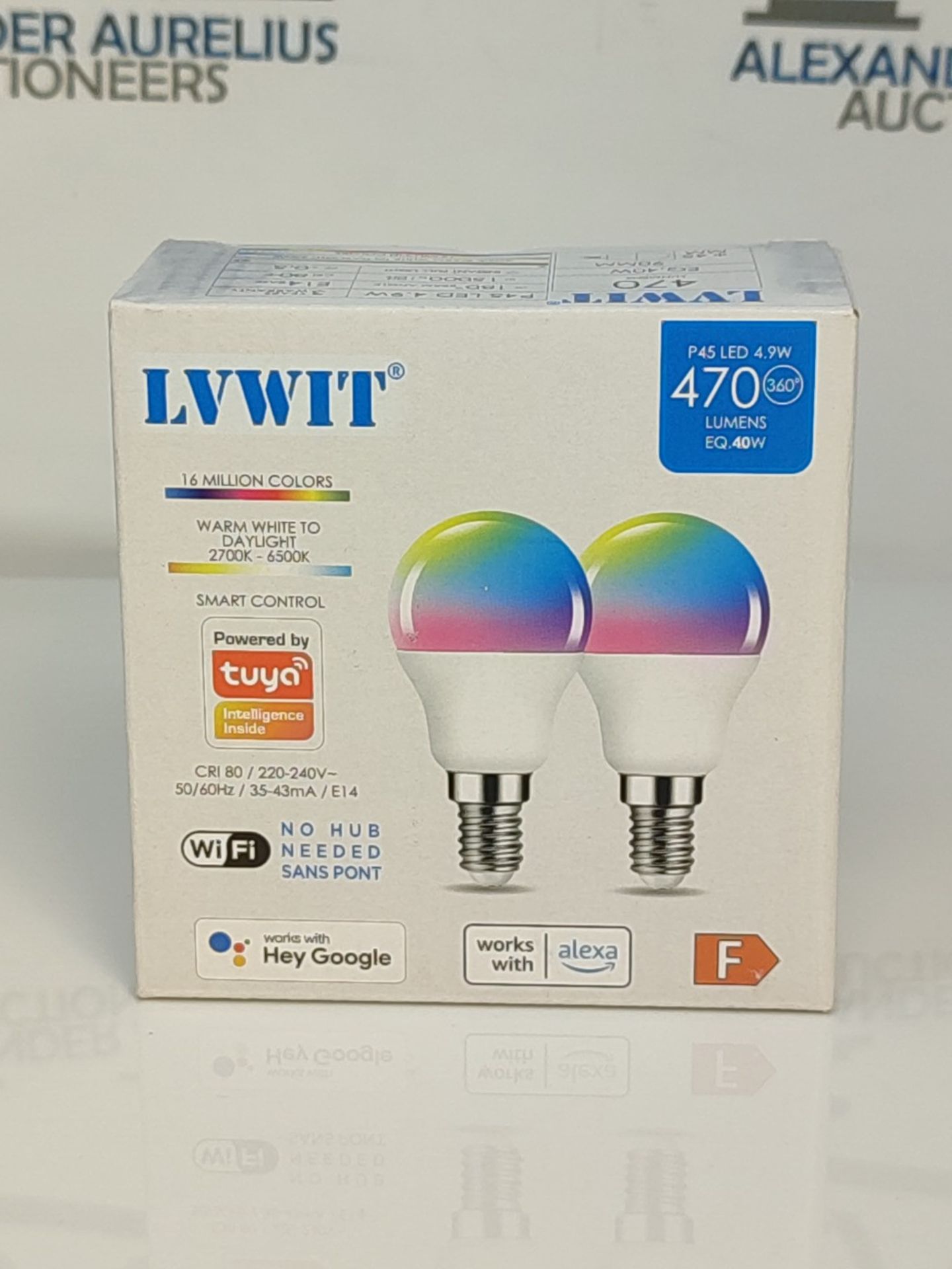 LVWIT E14 Dimmable Smart LED Bulb, Golf Ball Smart Bulb E14,470Lm, 5W Replace 40 Watt,