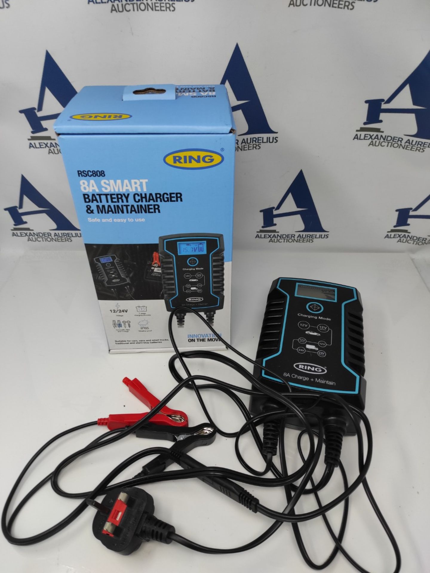 Ring Automotive RSC808, 8Amp Battery Charger and Maintainer. 12V & 24V Smart Charger, - Bild 2 aus 2