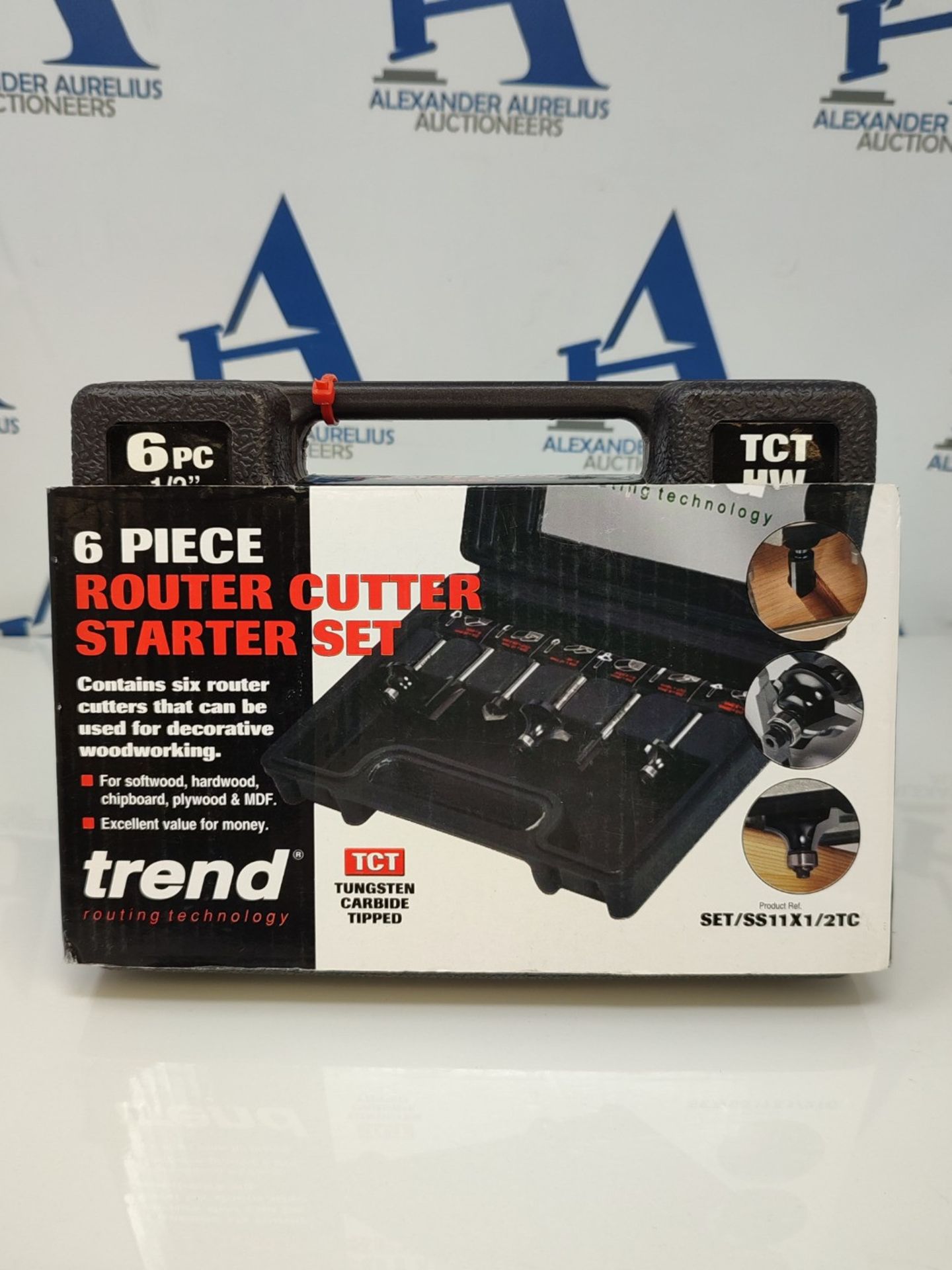 Trend 6 Piece Router Bit Starter Set, 1/2 Inch Shank, Tungsten Carbide Tipped, Storage - Image 2 of 3