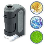 Carson MicroBrite Plus 60x-120x LED Lighted Pocket Microscope for Kids, Portable Handh
